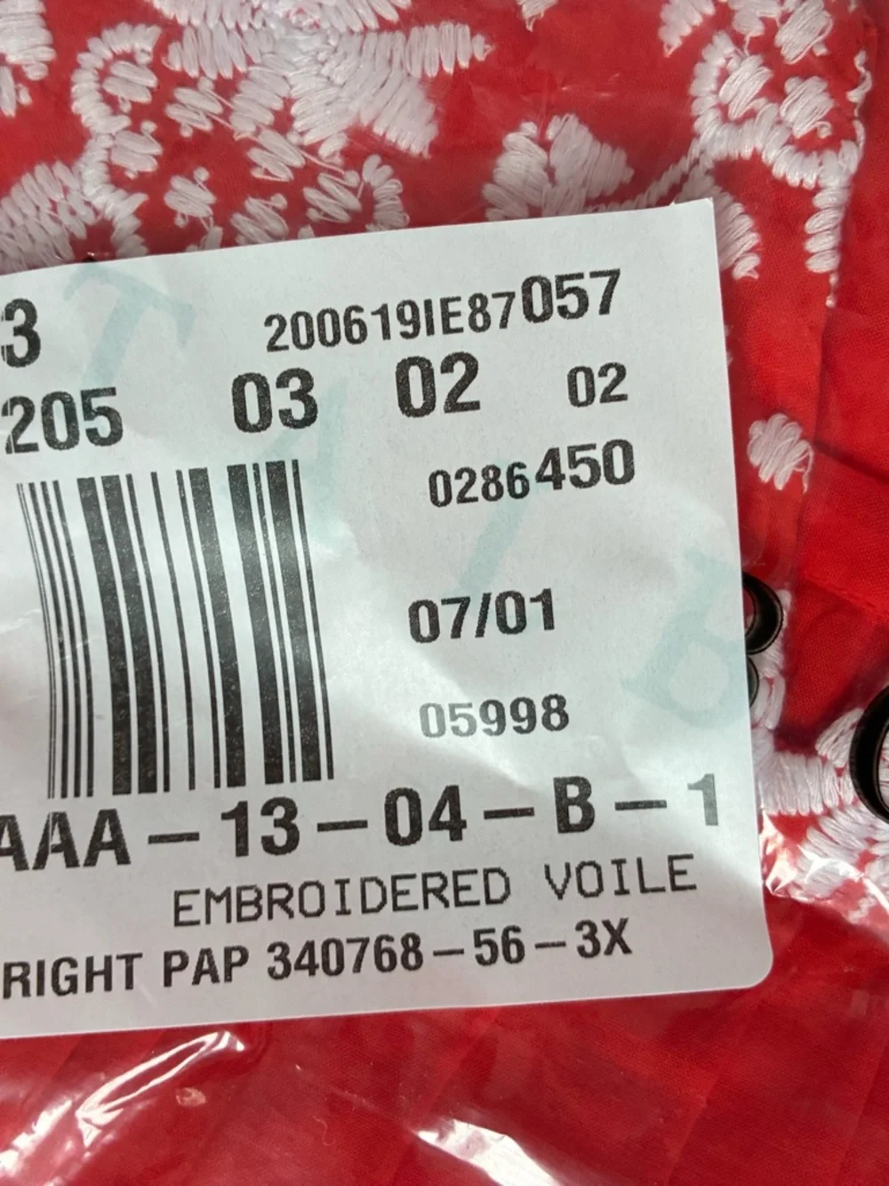 Lot of 2 NWT Talbots Shell Tunics with White Floral Embroidery Red and White 3XP - Picture 4 of 16